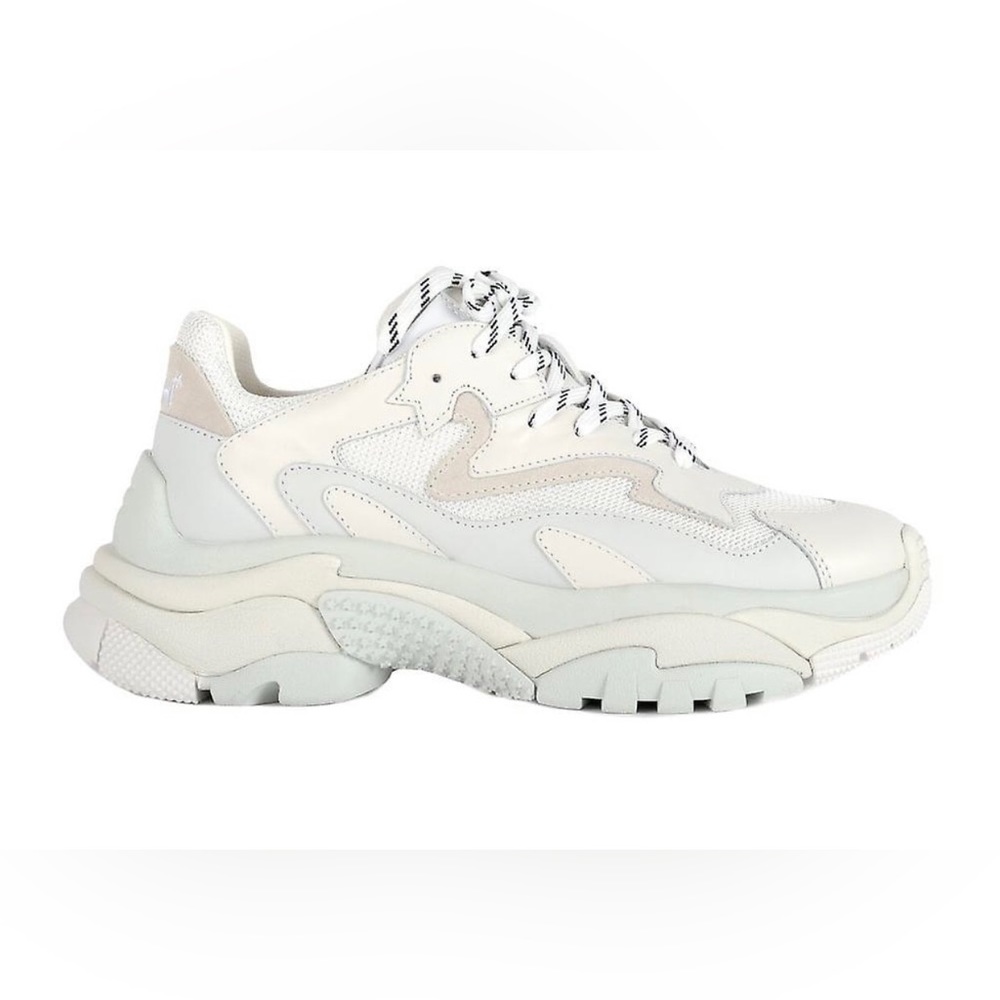 Ash ADDICT Sneakers Off-White Leather & Mesh Size 10, New Without Tags